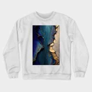 Risen Fractures - Abstract Alcohol Ink Resin Art Crewneck Sweatshirt